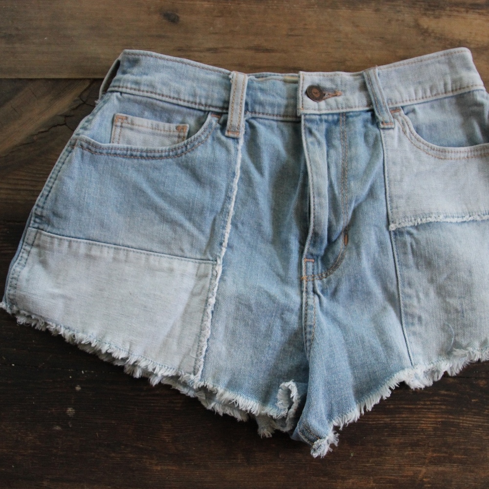 Hollister Denim Patchwork Shorts